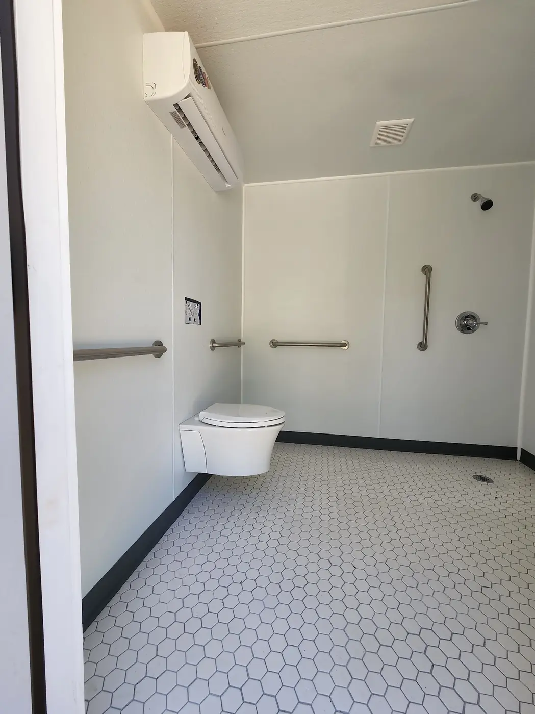ADA restroom and shower container interior