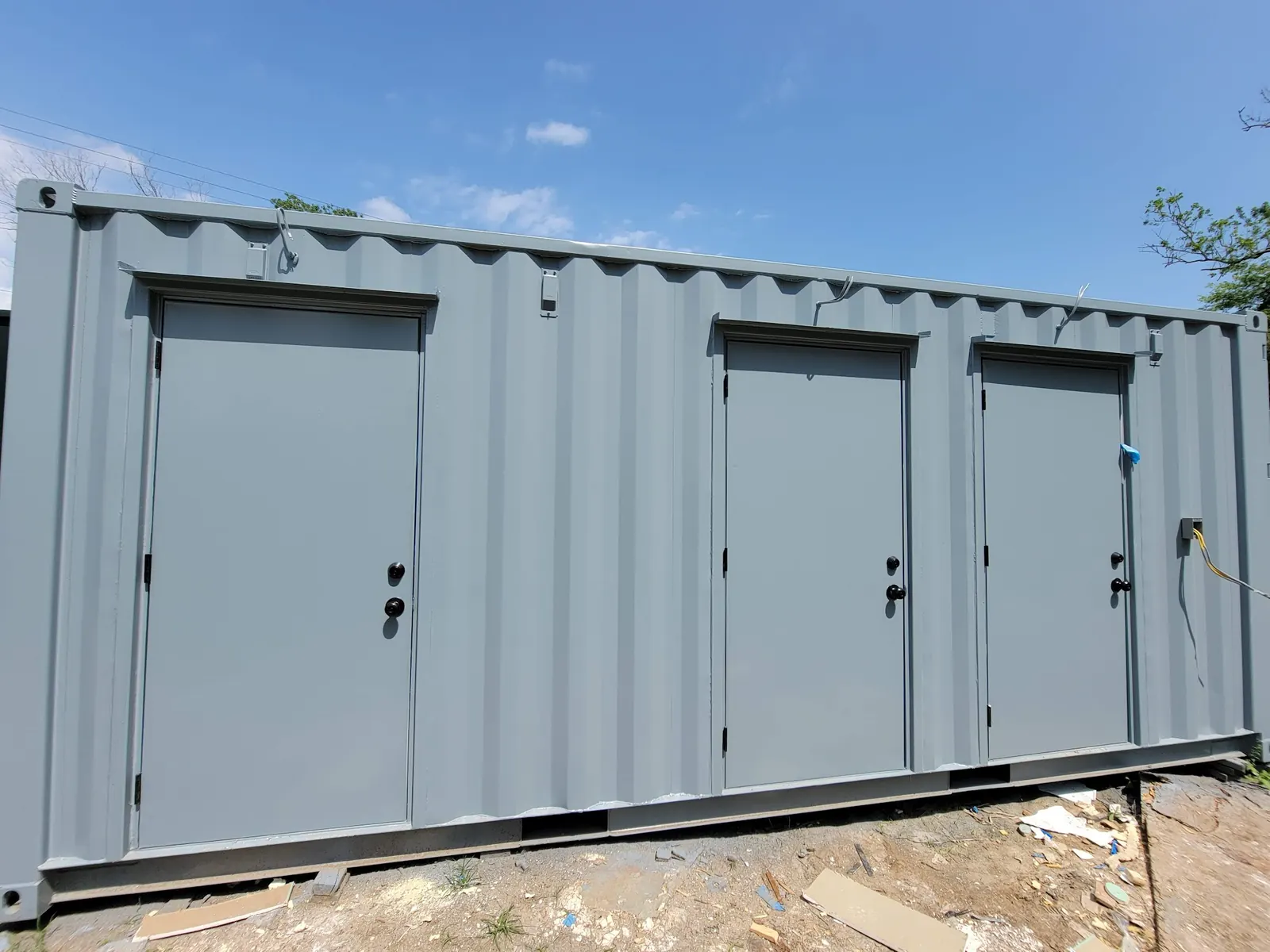 Custom shipping container conversion fabricated by ForgeX Industries